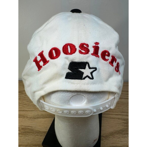 Vintage IU Indiana Hoosiers Hat Snapback Cap by Starter‎ The Right Hat White Red - Picture 4 of 8